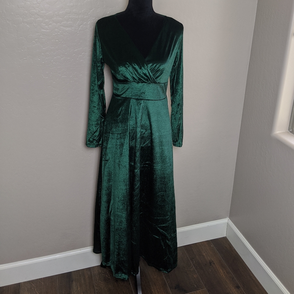 Velvet Maxi Swing Dress